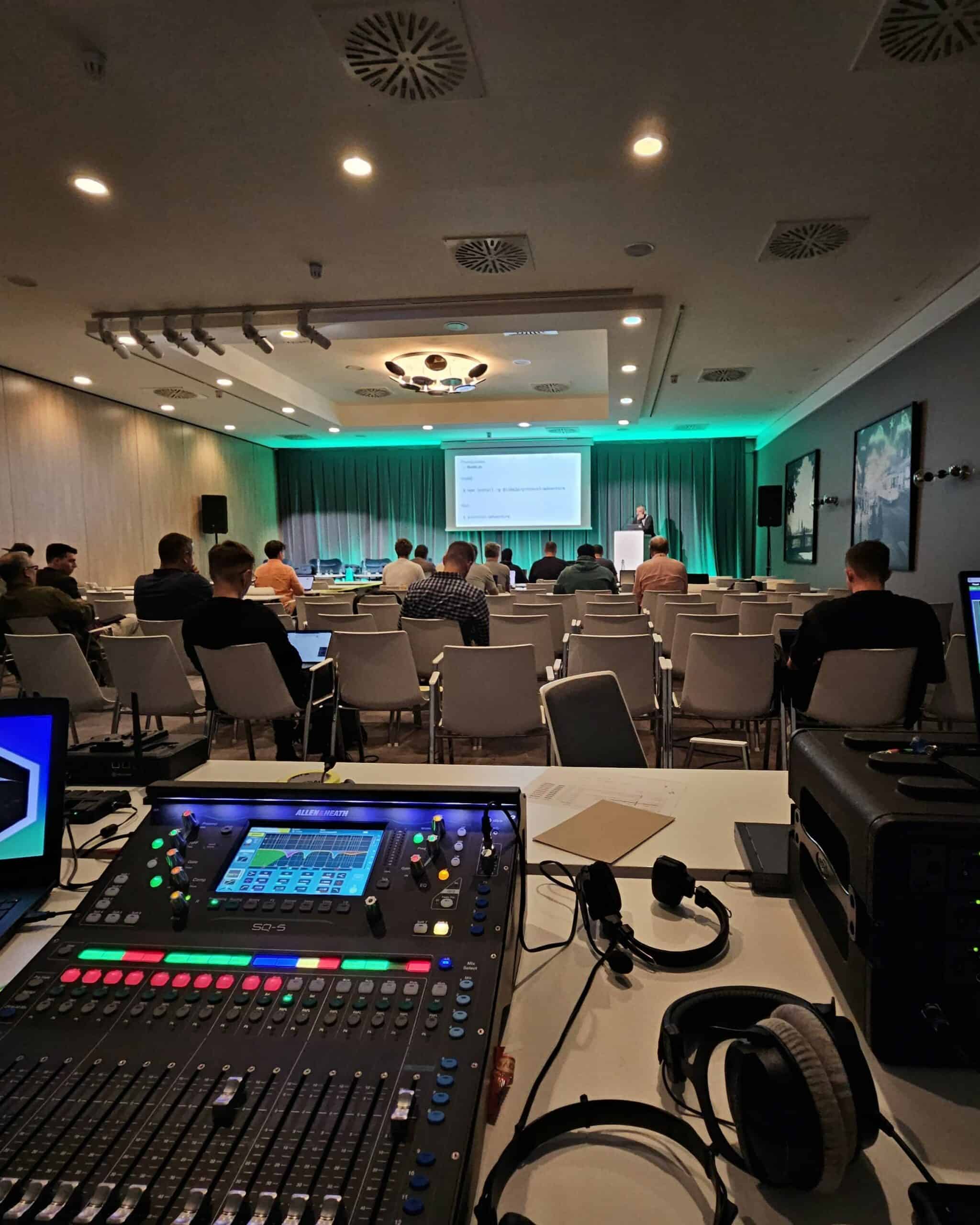 Corporate presentation long shot small